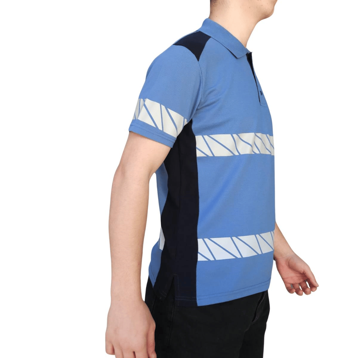 Formteks RefleX Pro – Reflektör Baskılı Polo Yaka İş Tişörtü İndigo Lacivert