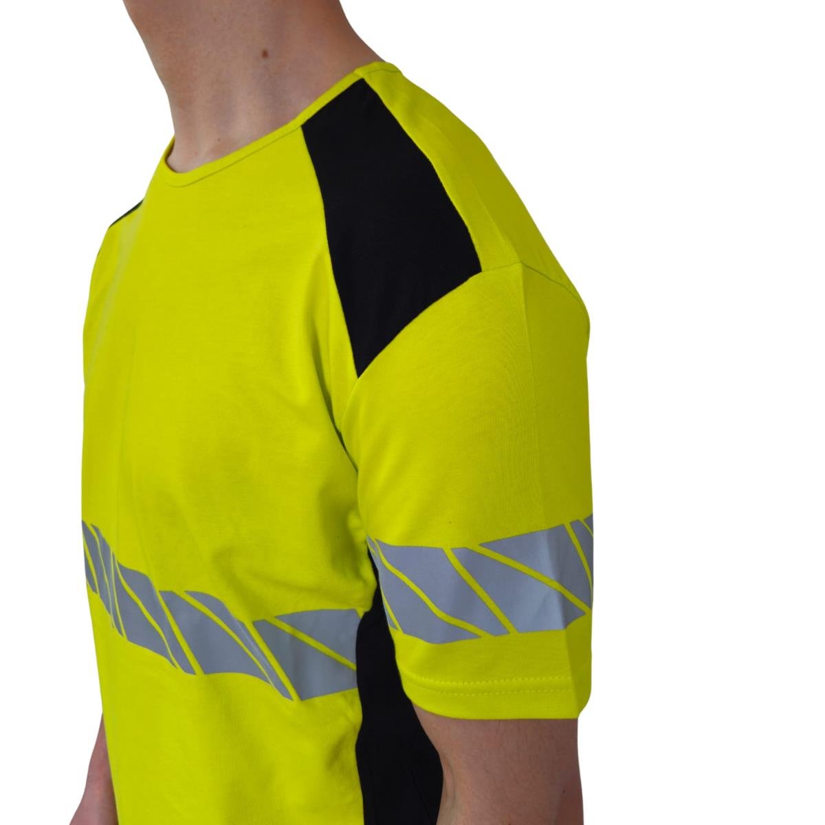 Formteks RefleX Pro – Reflektör Baskılı O Yaka İş Tişörtü Sarı Siyah