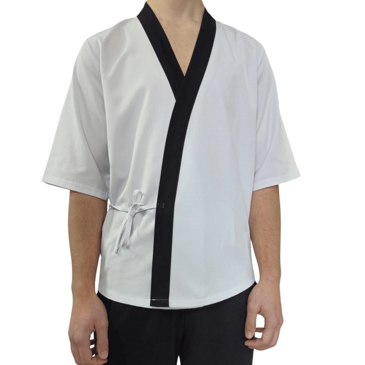 Formteks Sushi Şef Kimono Ceketi  Beyaz Siyah