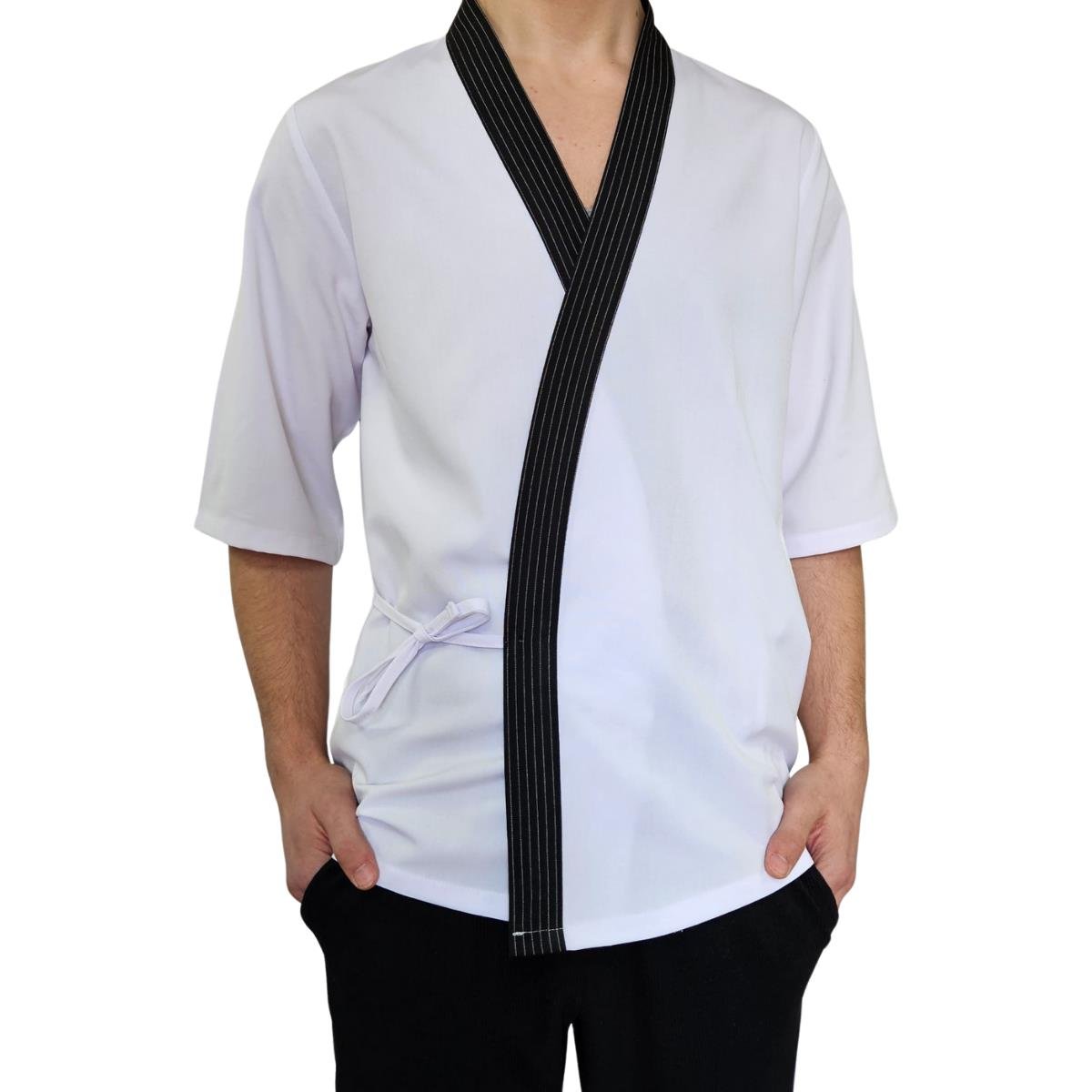 Formteks Sushi Şef Kimono Ceketi  Beyaz Çizgili