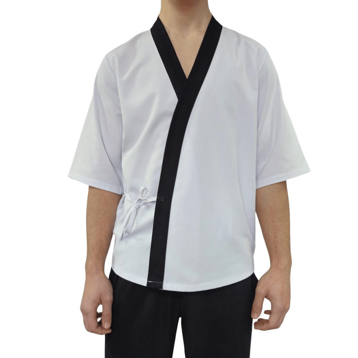 Formteks Sushi Şef Kimono Ceketi  Beyaz Siyah