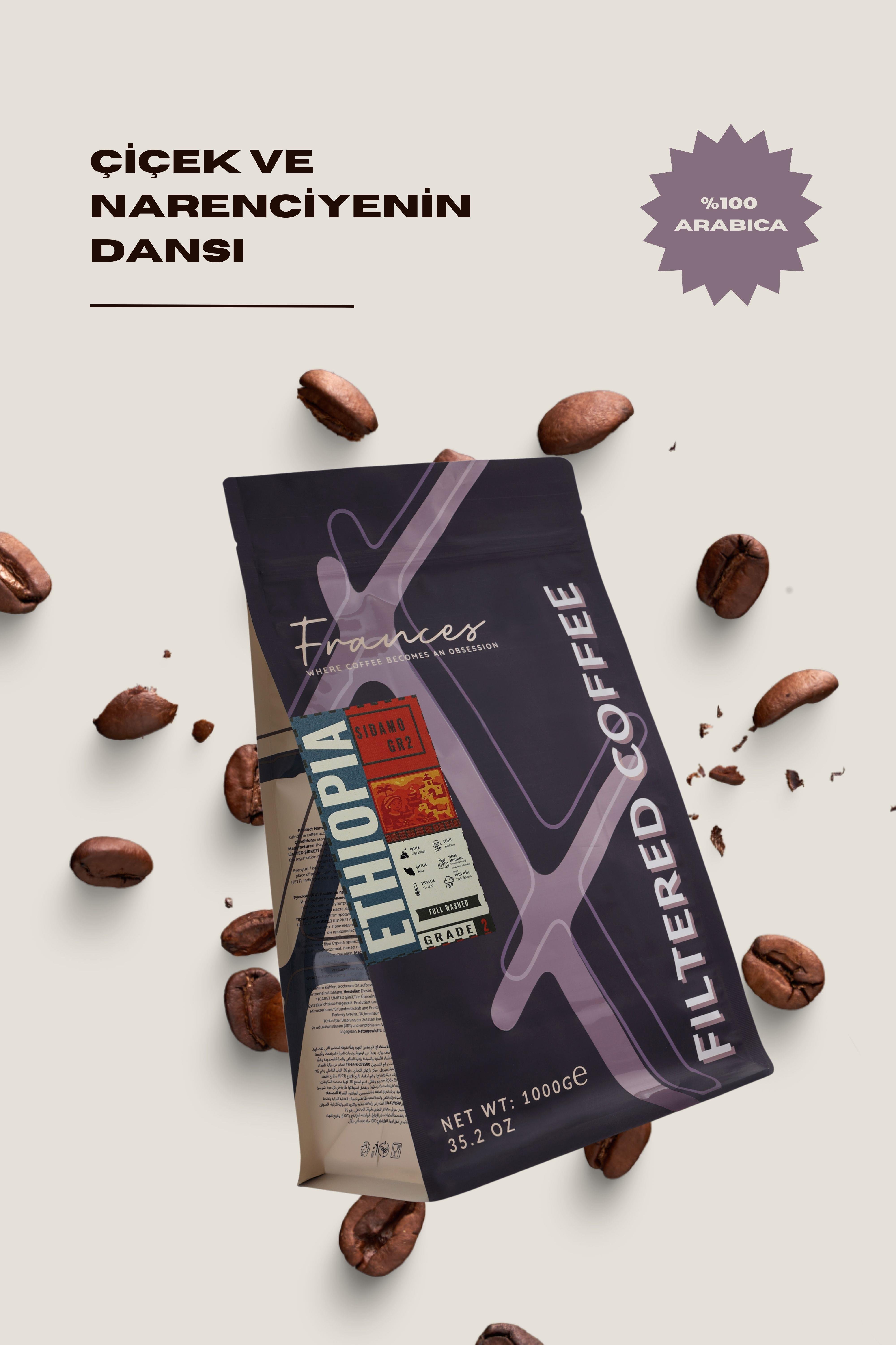 %100 Arabica Ethiopia | Öğütülmüş Filtre Kahve | 1Kg | Canlı Asidite
