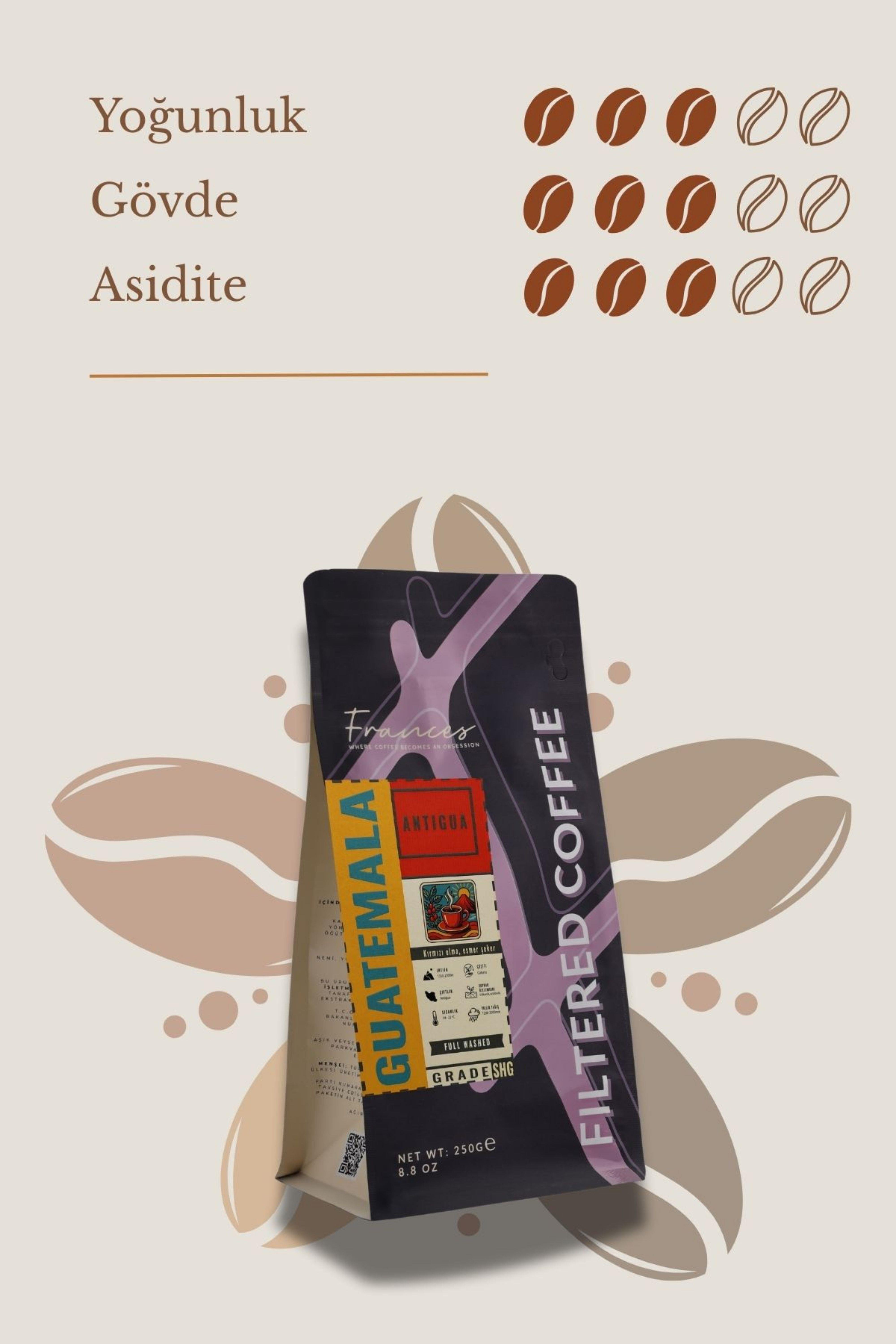 %100 Arabica Guatemala | Çekirdek Filtre Kahve | 250g
