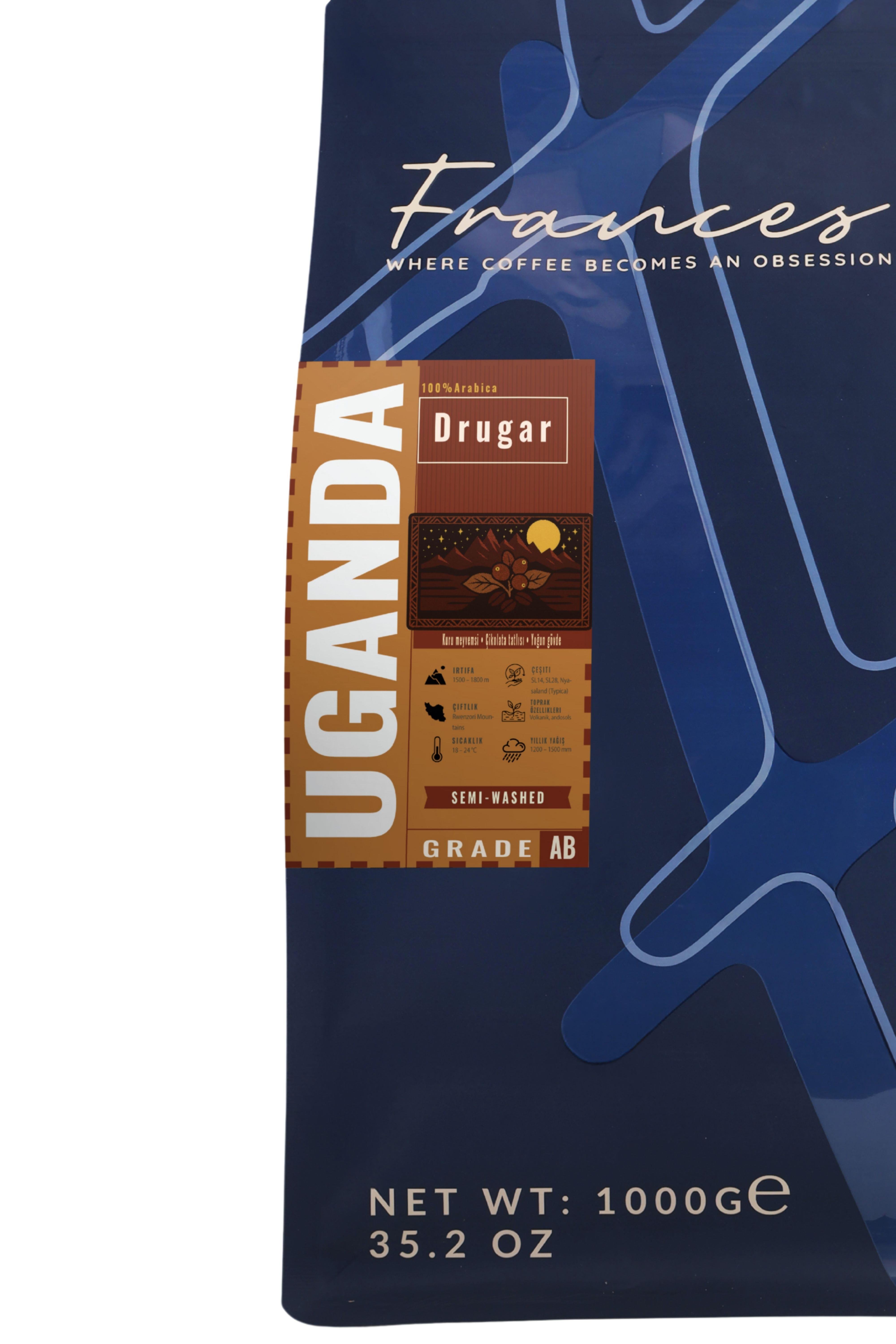 %100 Arabica Uganda Drugar Espresso | Çekirdek Kahve | 1000 GR
