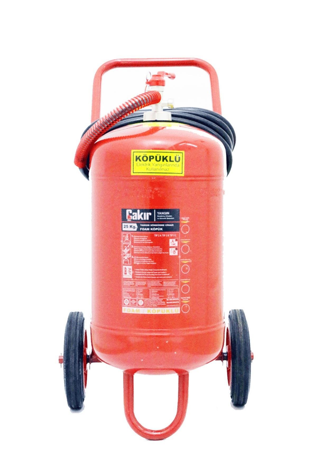 25 KG Köpüklü Arabalı Yangın Söndürme Tüpü - Çakır