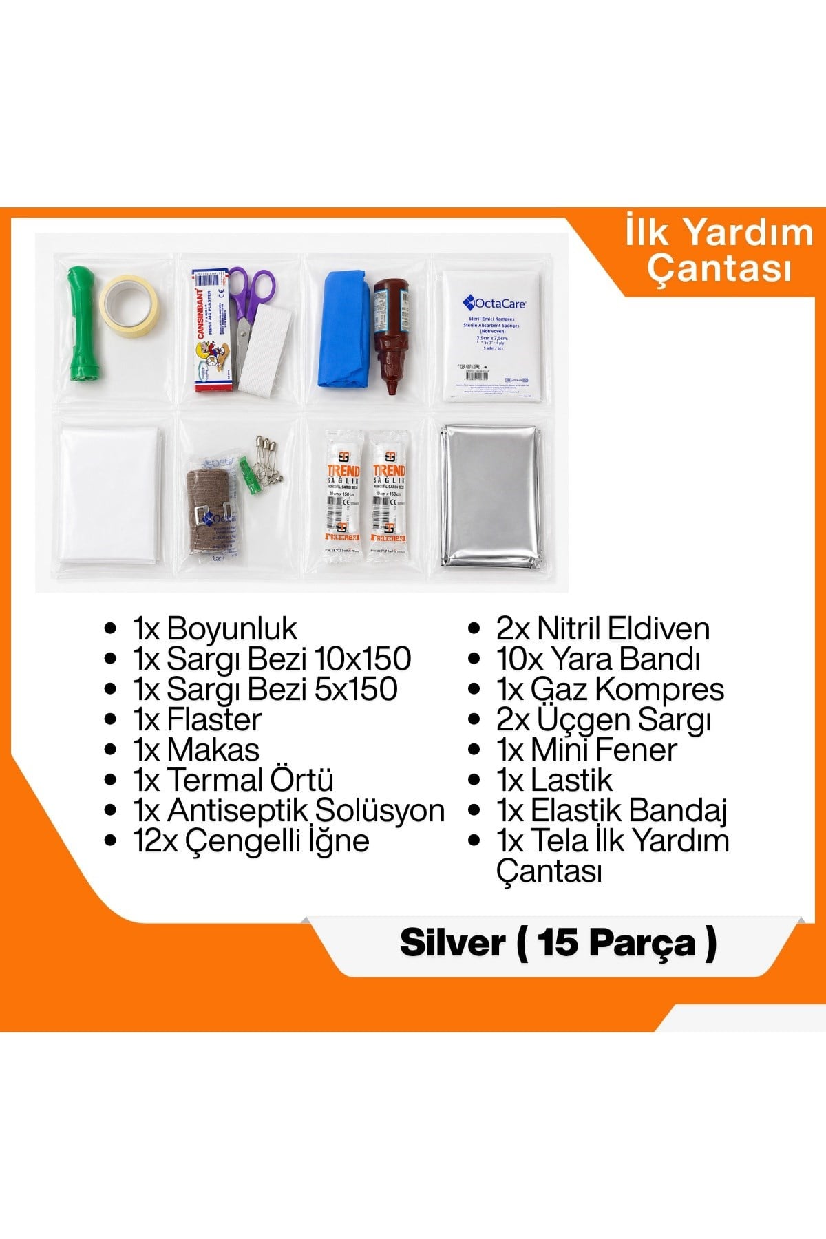 Eva Trafik Seti Plus - 1 KG Yangın Tüpü - 4 Yıllık - Silver Paket