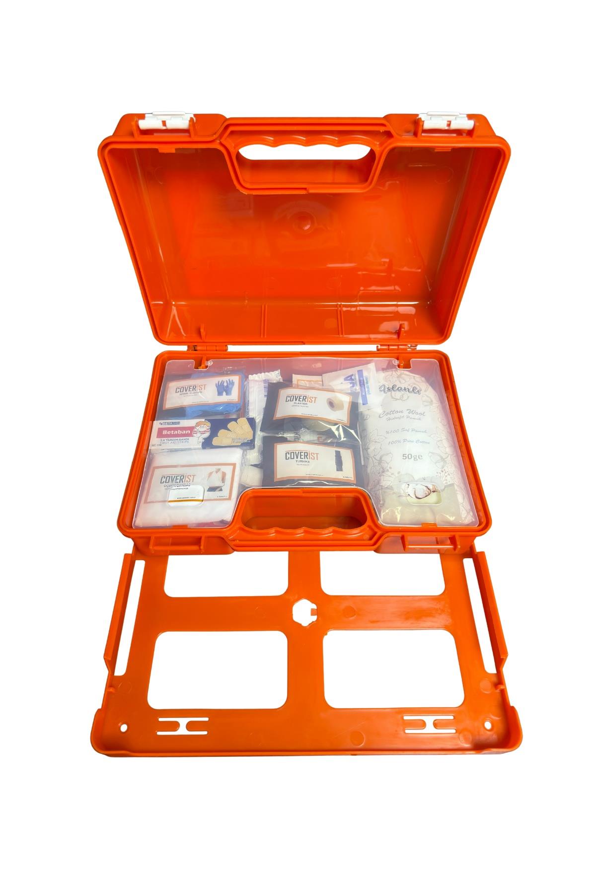 İş Yeri İlk Yardım Çantası Ecza Dolabı Acil Müdahale Seti - Silver Paket