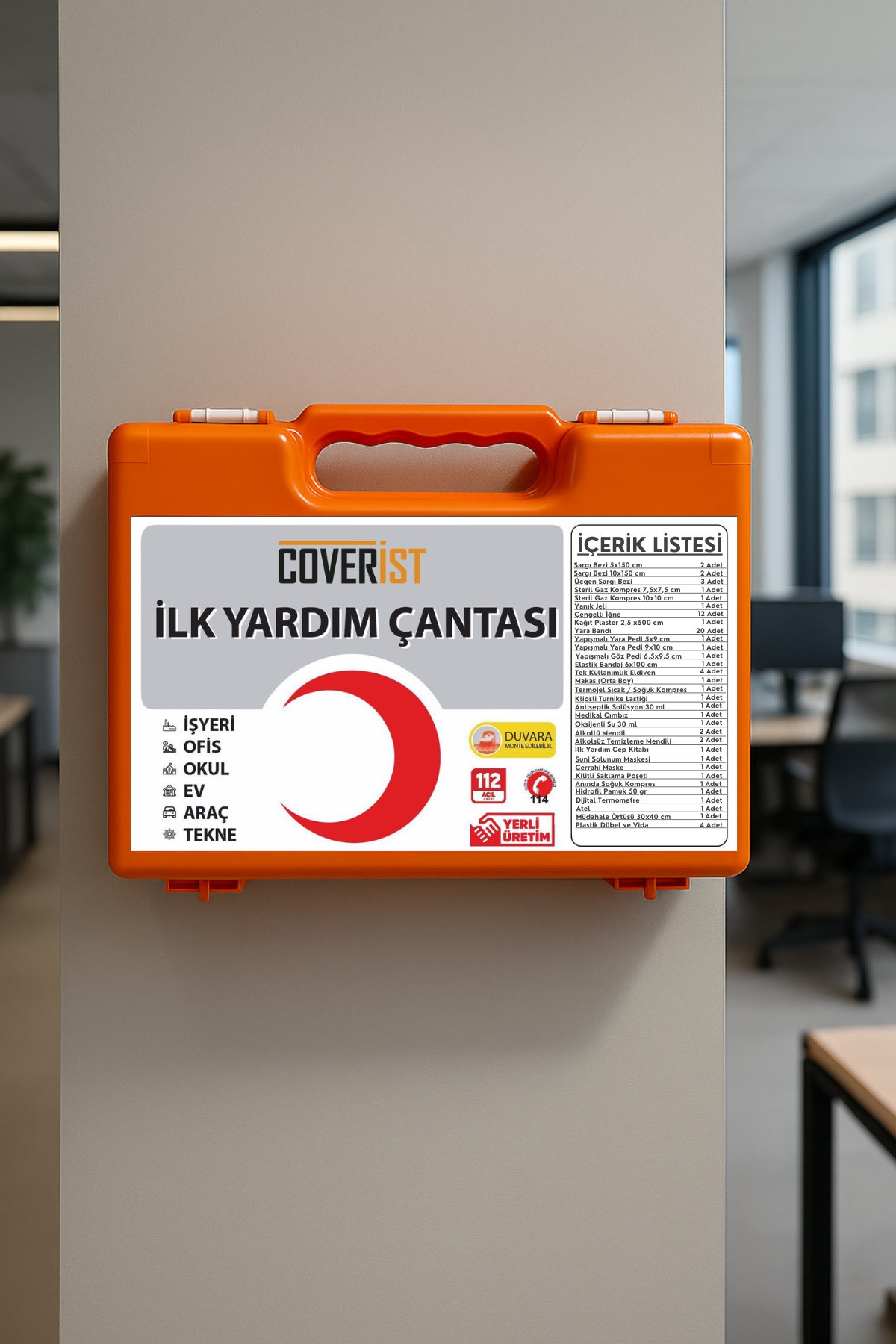 İş Yeri İlk Yardım Çantası Ecza Dolabı Acil Müdahale Seti - Silver Paket