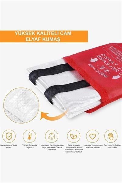 Yangın Söndürme Battaniyesi Çantalı 100x150 Cm Sertifikalı