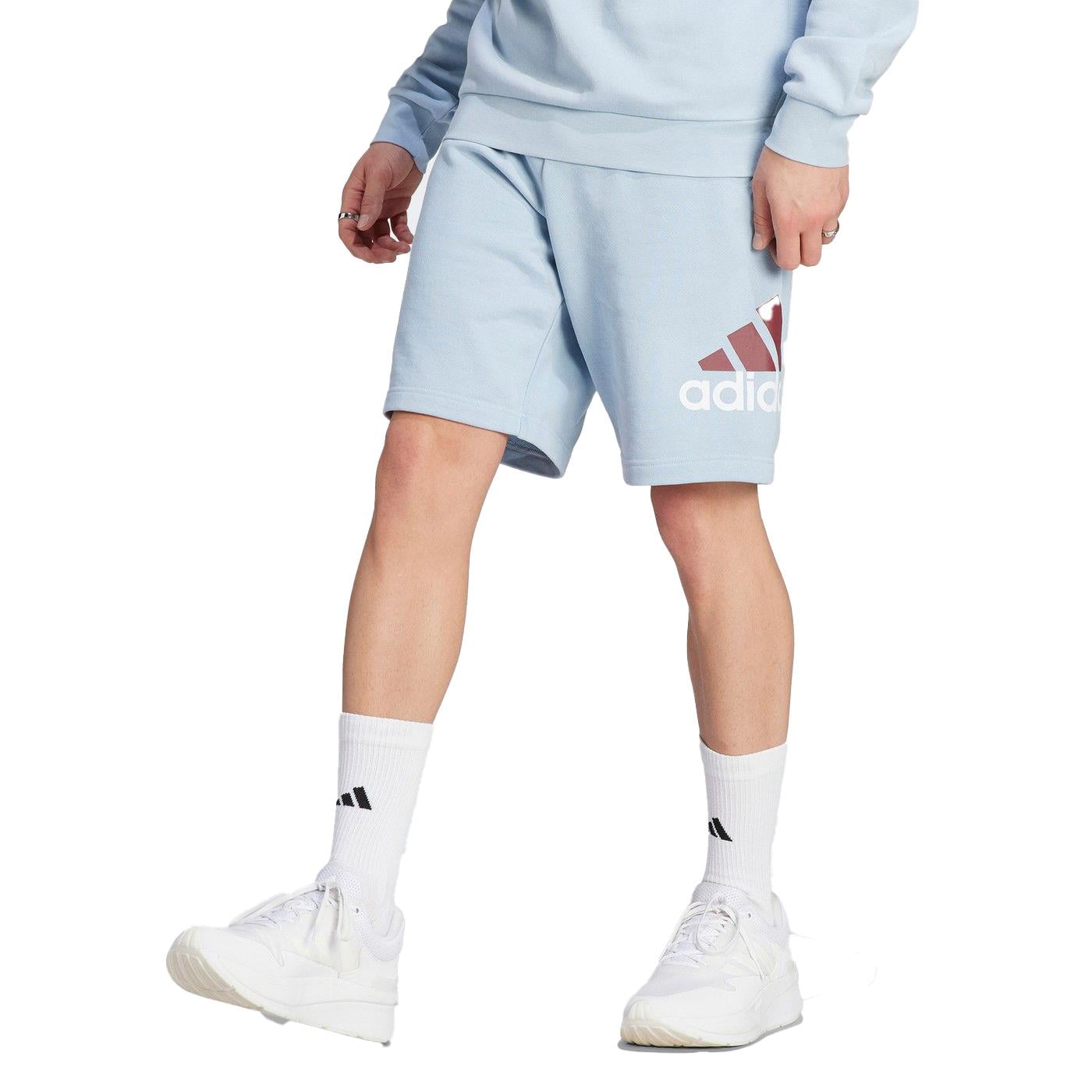 Adidas Essentials Big Logo French Terry Erkek Mavi Günlük Şort