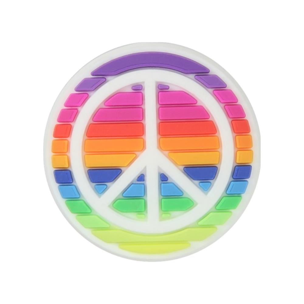 Crocs Rainbow Peace Sign Rozet
