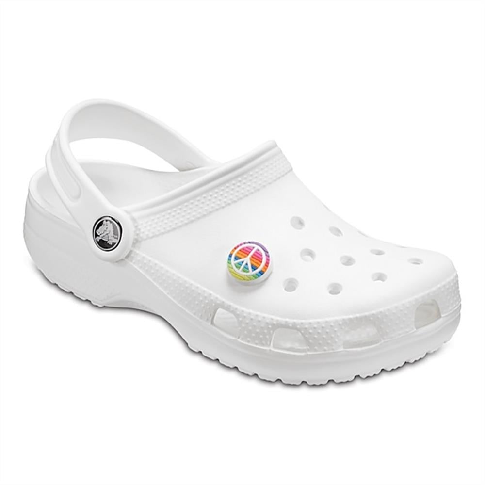 Crocs Rainbow Peace Sign Rozet