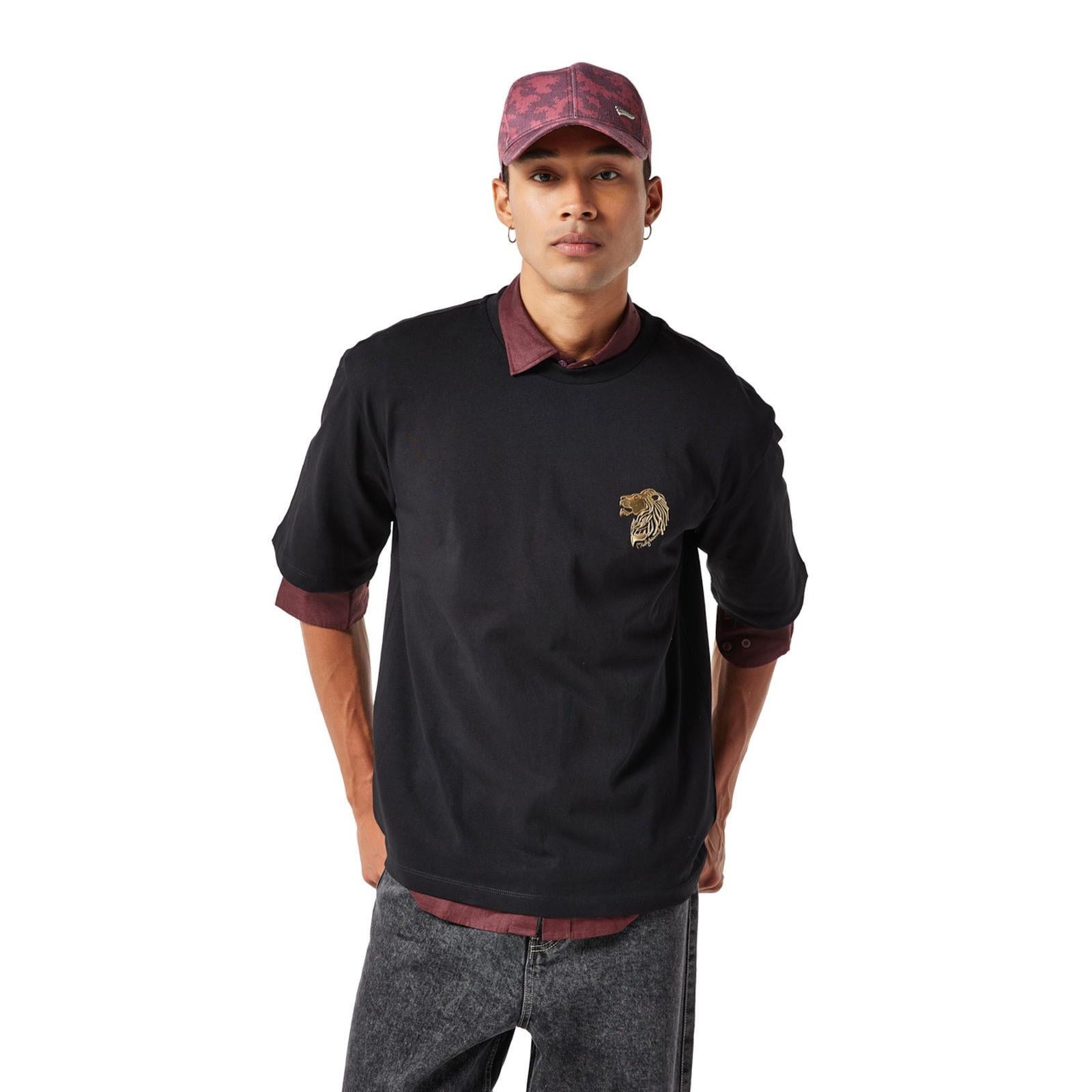 Galatasaray Aslan Logolu Erkek Basic T-Shirt - E251229