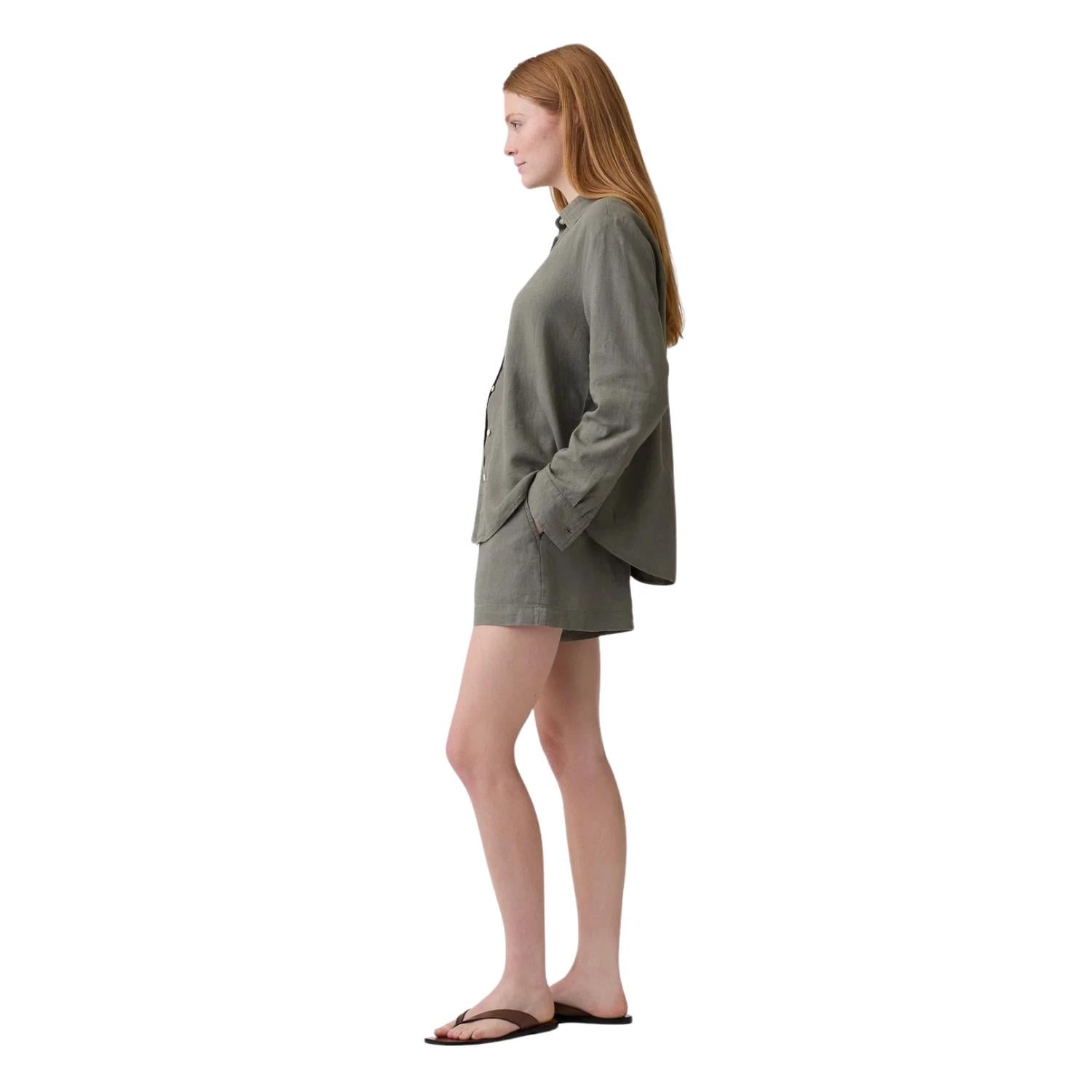 Gap High Rise Pull-On Keten Şort - 884125