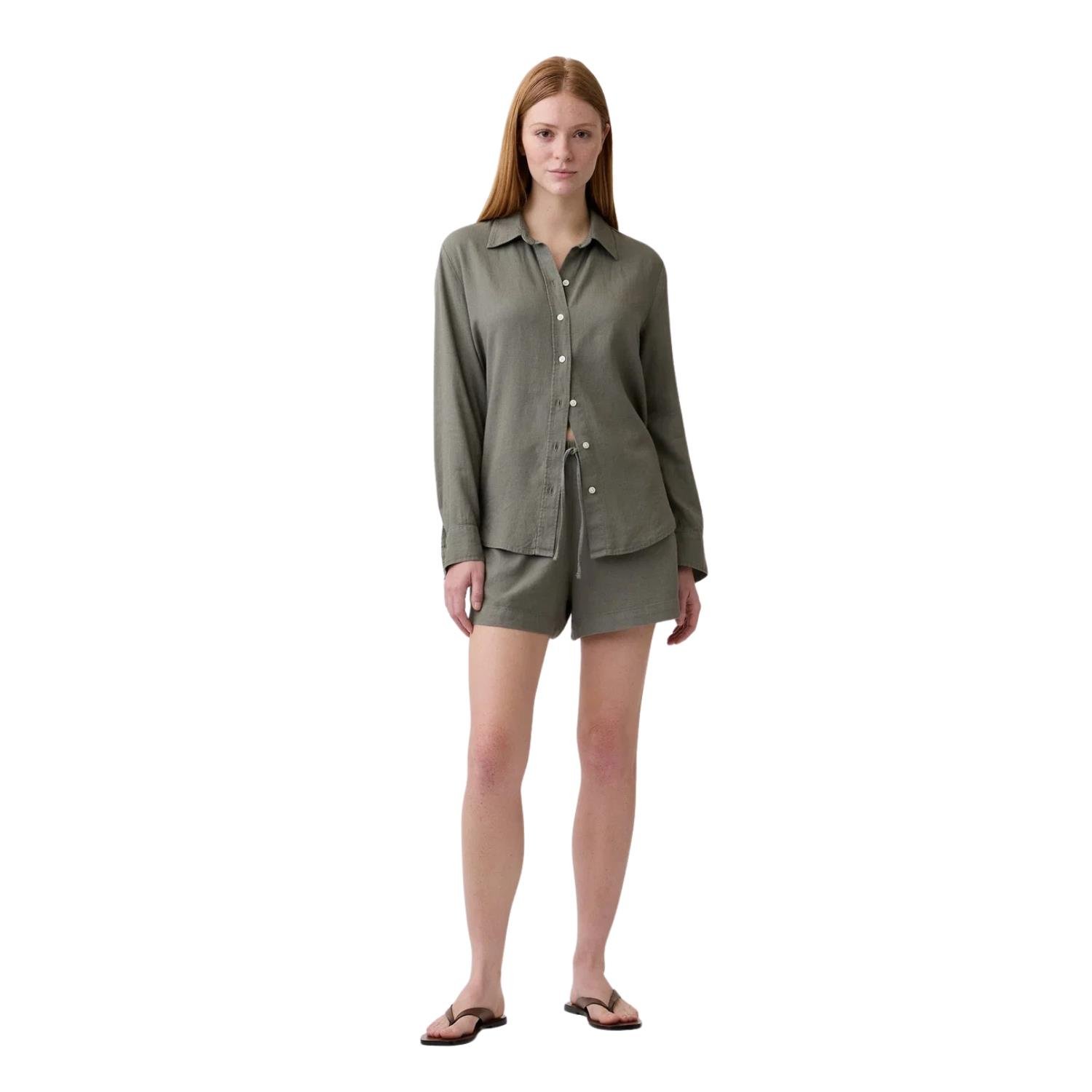 Gap High Rise Pull-On Keten Şort - 884125