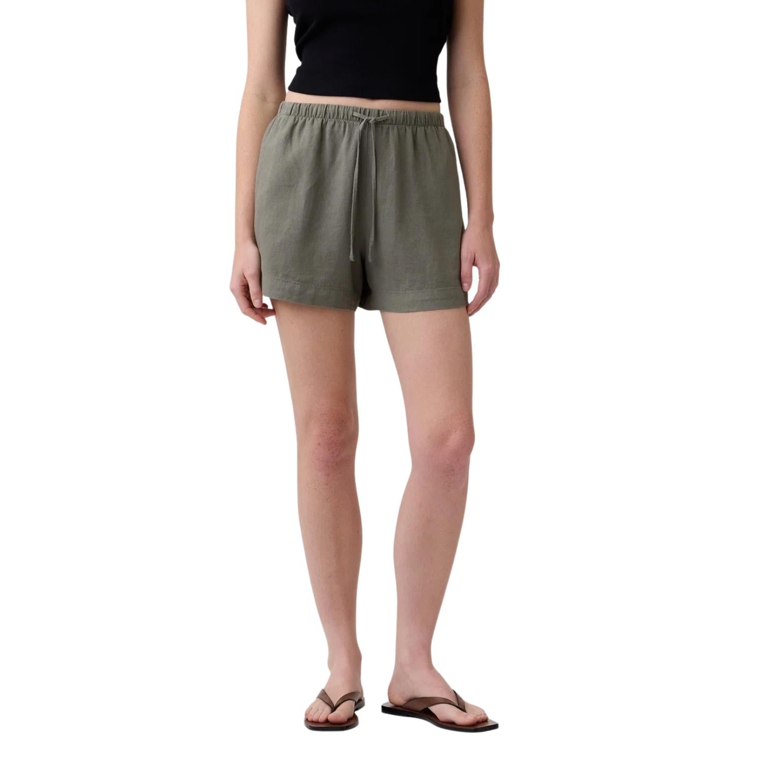 Gap High Rise Pull-On Keten Şort - 884125