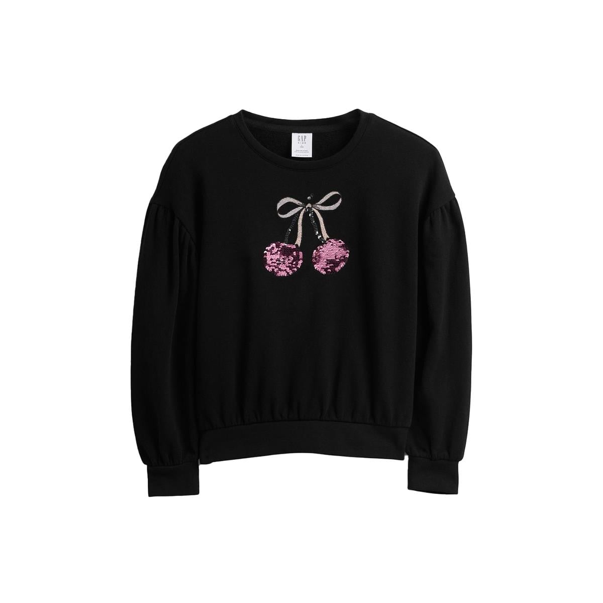 Gap Kız Çocuk Relaxed Flippy-Sequin Grafikli Sweatshirt