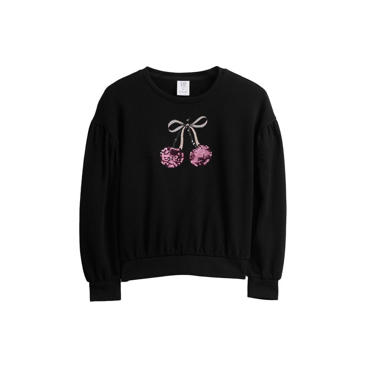 Gap Kız Çocuk Relaxed Flippy-Sequin Grafikli Sweatshirt