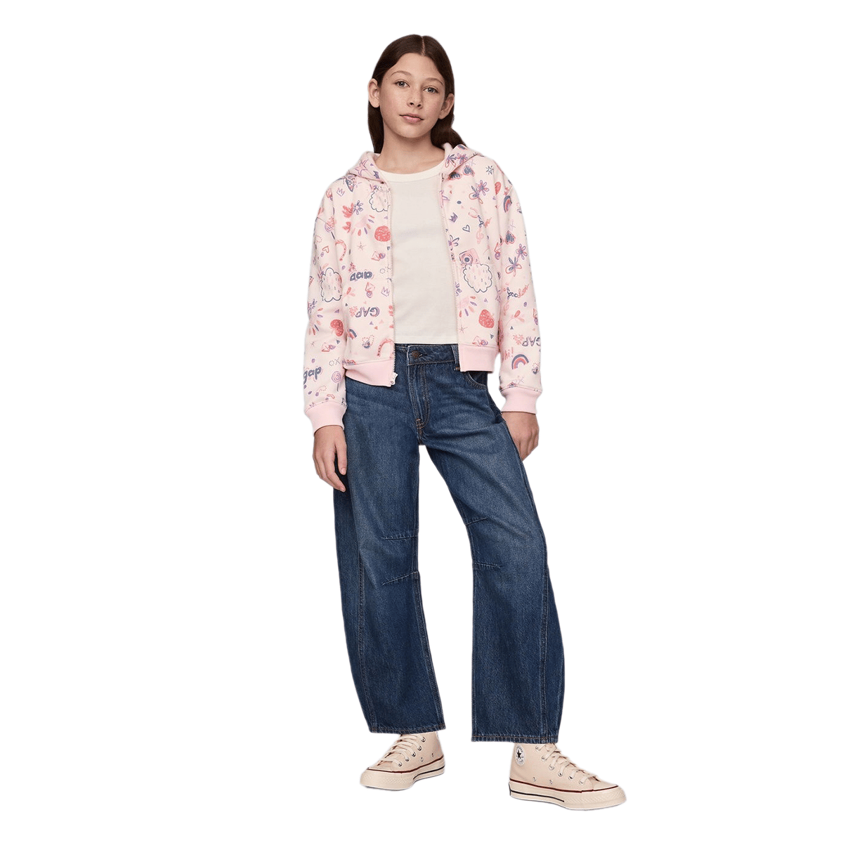 Gap Logo Fransız Havlu Kumaş Fermuarlı Sweatshirt - 725542