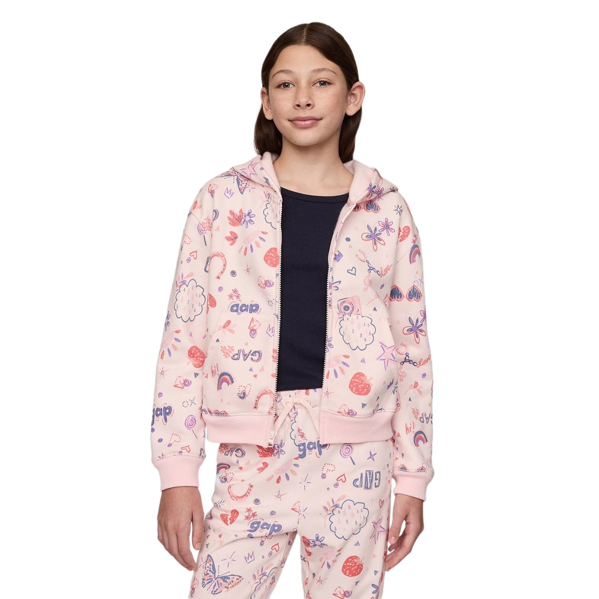 Gap Logo Fransız Havlu Kumaş Fermuarlı Sweatshirt - 725542