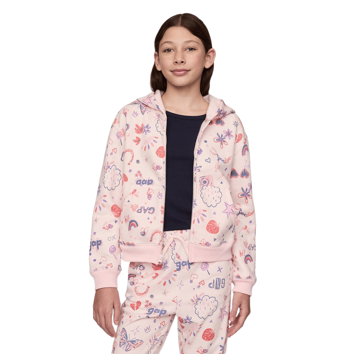 Gap Logo Fransız Havlu Kumaş Fermuarlı Sweatshirt - 725542