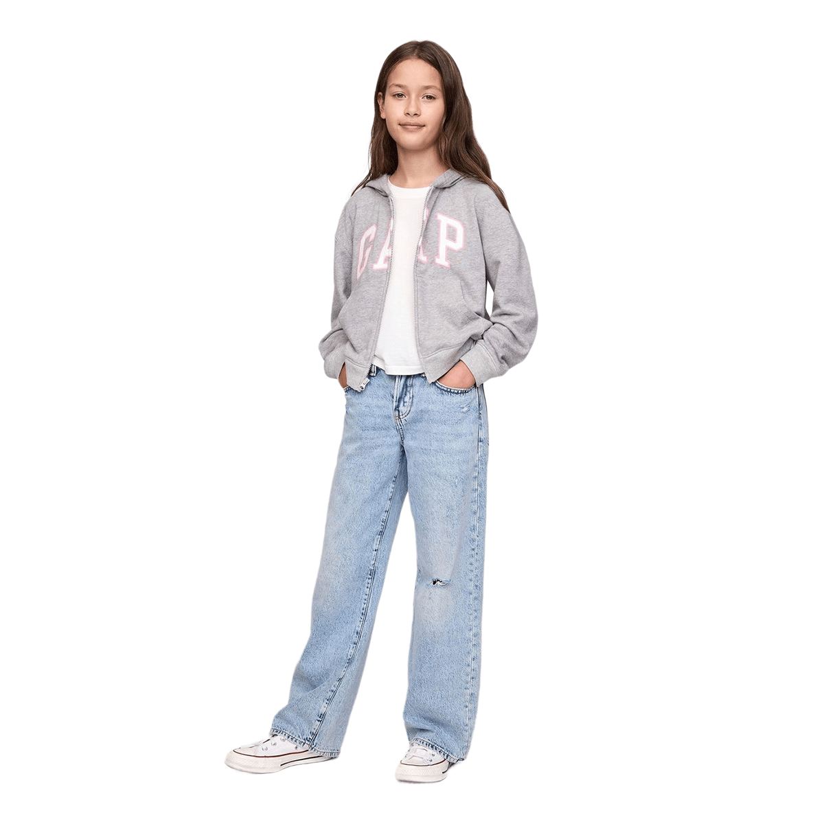 Gap Relaxed Gap Logo Fermuarlı Sweatshirt -  746744