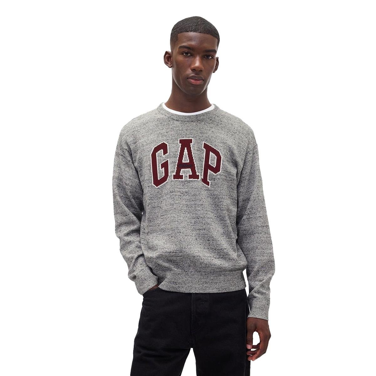 Gap Relaxed Gap Logo Intarsia Sweatshirt - 789791
