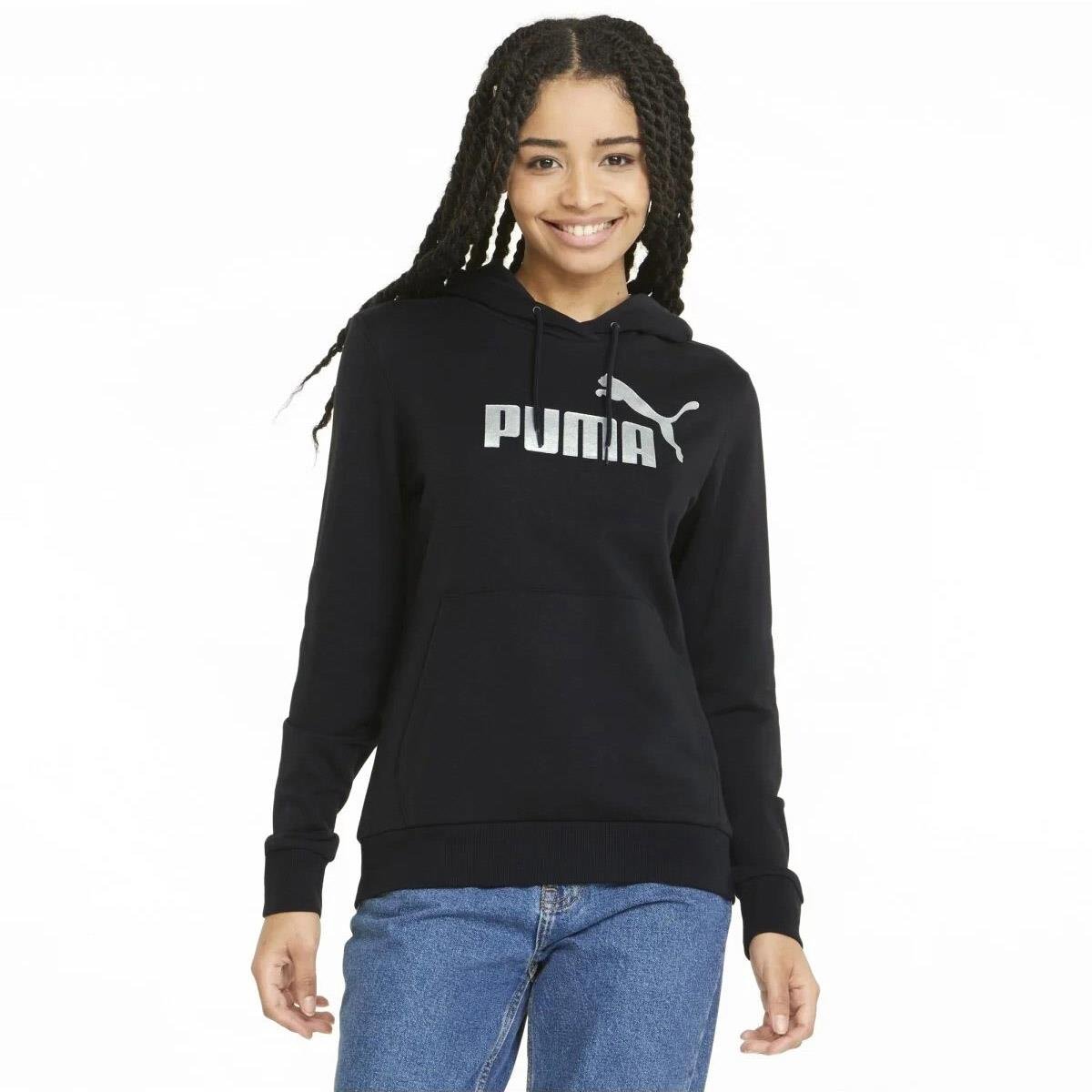 Puma ESS+ Metallic Logo  Hoodie Kadın Sweatshirt