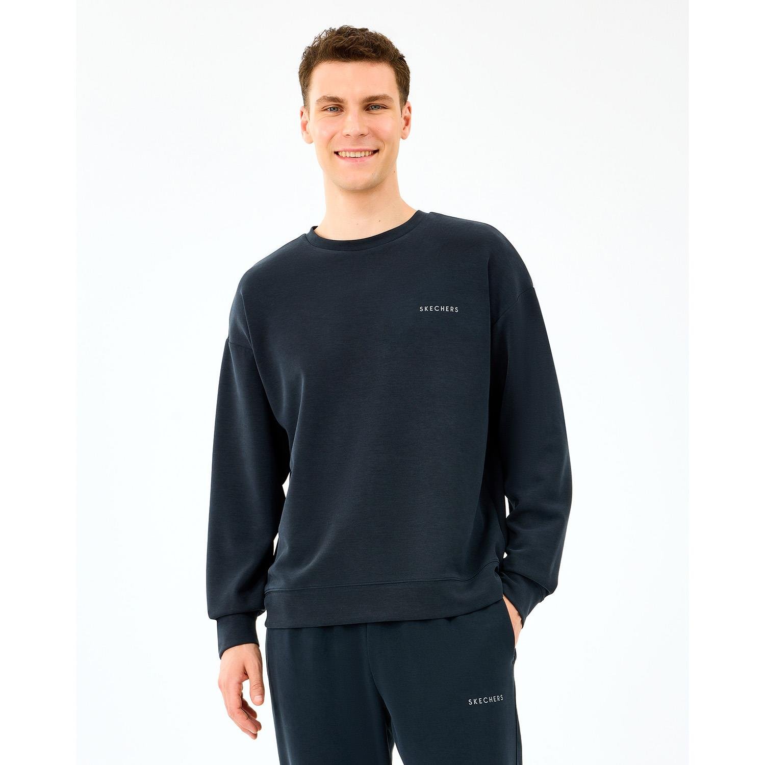 Skechers M Loose Crewneck Erkek Sweatshirt - S2510041
