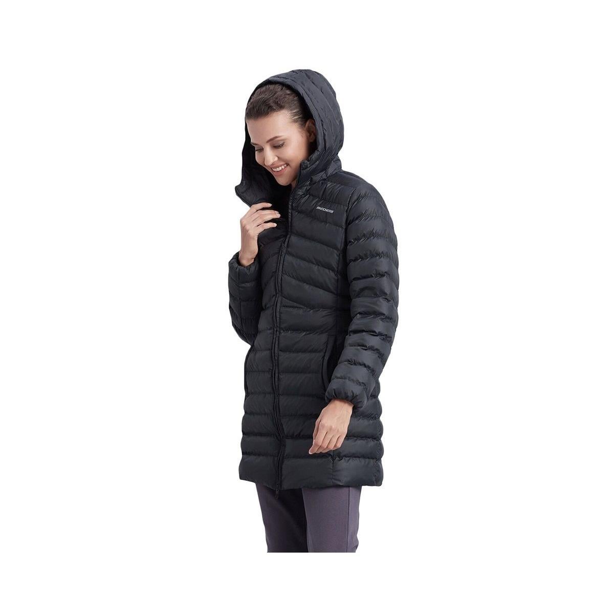 Skechers W Essential Maxi Length Hooded Kadın Mont