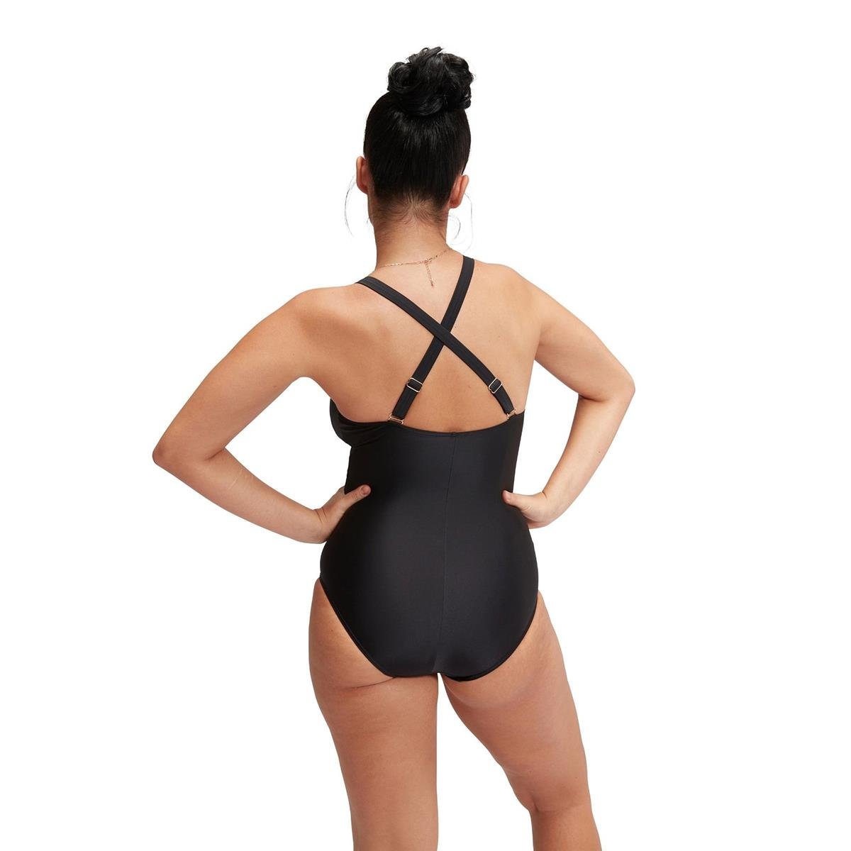Speedo V-Neck One Piece Yüzücü Mayosu - 8-0037040001
