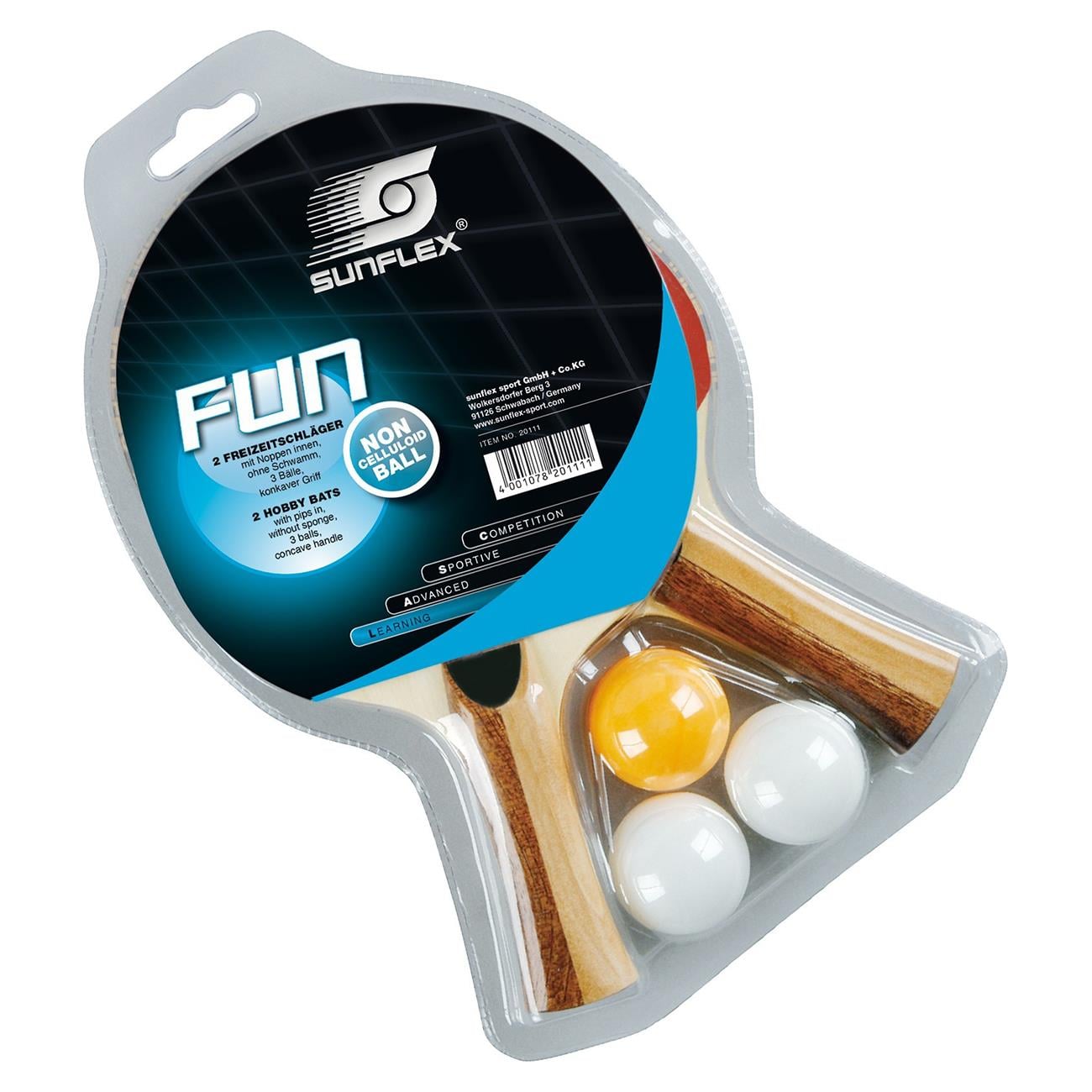 Sunflex Fun P.P. (2Rak+3Top) Masa Tenisi Seti