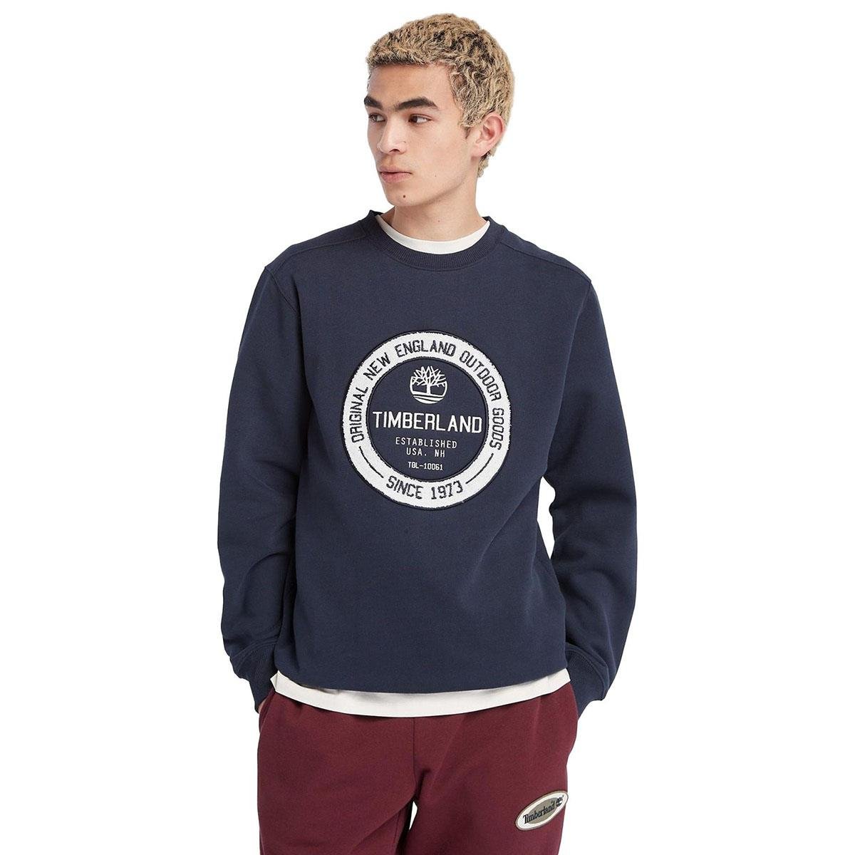 Timberland LS Elevated Brand Carrier Crew Erkek Sweatshirt