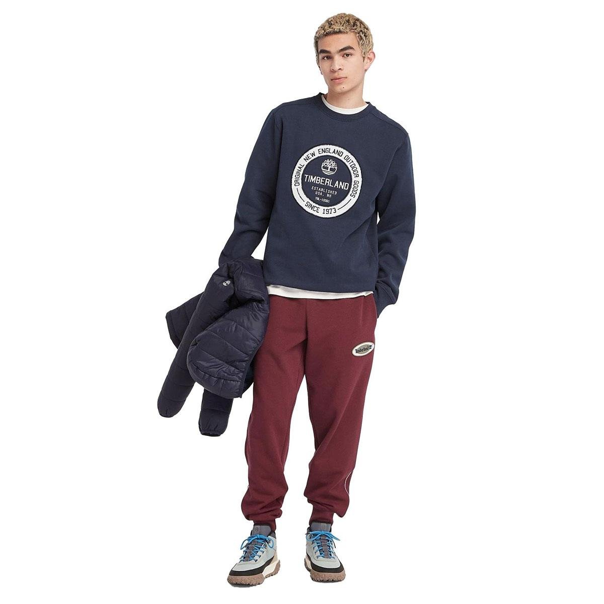Timberland LS Elevated Brand Carrier Crew Erkek Sweatshirt