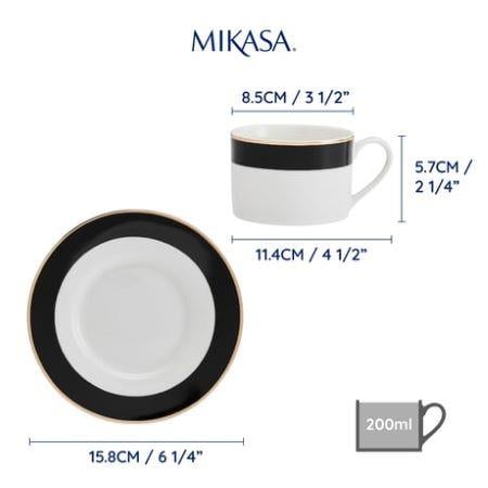  Luxe Deco 2li 200ml Çay Fincanı ve Tabağı Seti
