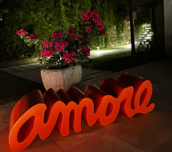 Amore Alev Kırmızı Bench