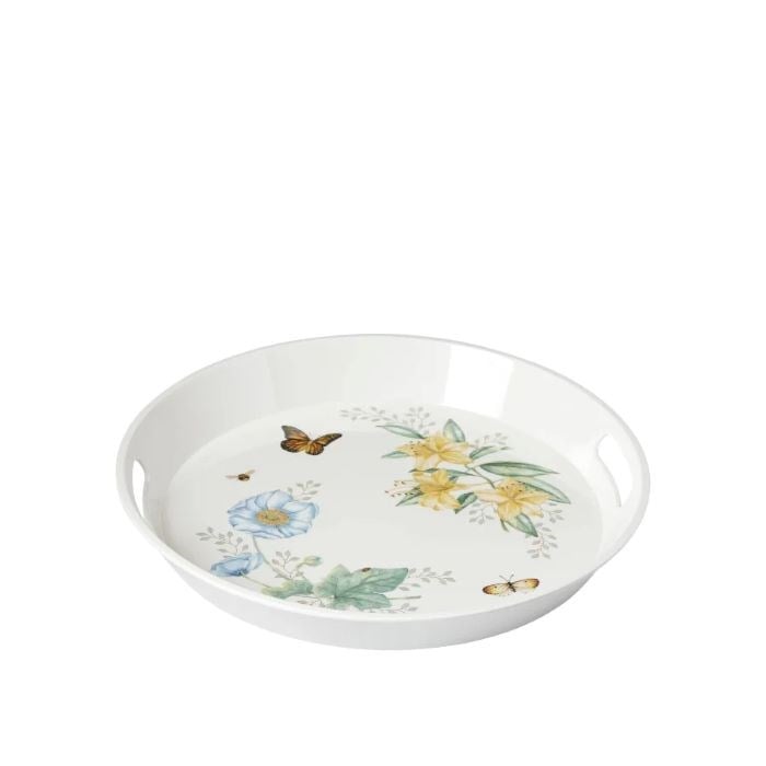 Butterfly Melamin Yuvarlak Servis Tepsisi 38 cm