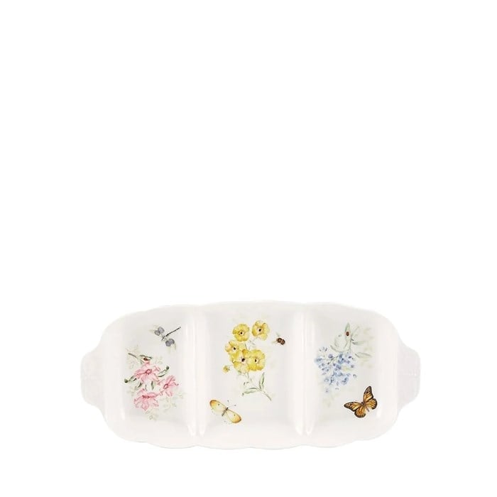 Butterfly Porselen 3 Bölmeli Servis Tabağı 41 cm