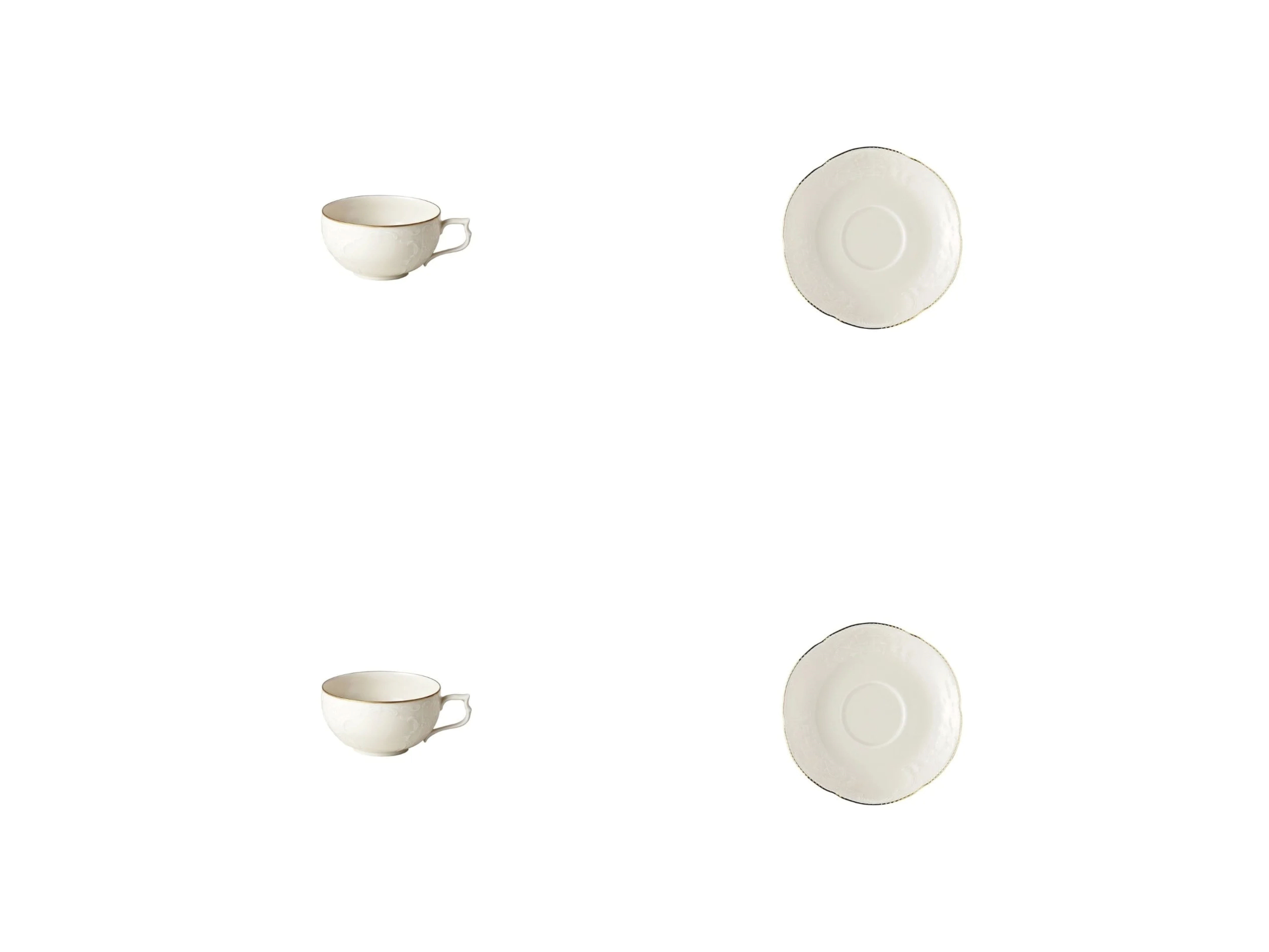 Çay Set 4 Parça Sanssouci Elfenbein Gold