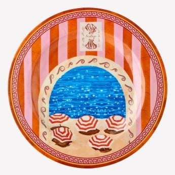 Chiara Alessi Turuncu Melamin Yemek Tabağı 28 Cm
