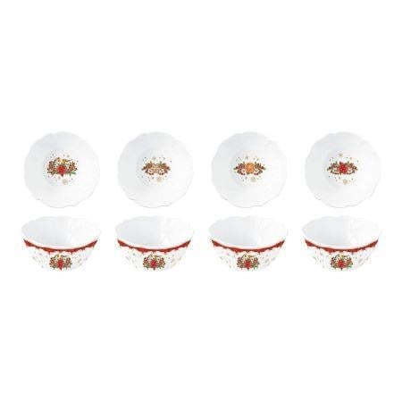 Christmas Melody 4'lü Porselen Kase Seti Ø 11,0cm x h: 5,0cm.