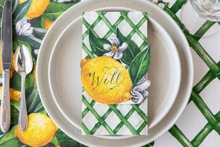 Die Cut Lemon Wreath Placemat - 12 sheets