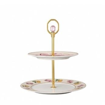 Idyllia Marshmallow Porselen Katlı Servis Tabağı 25 cm