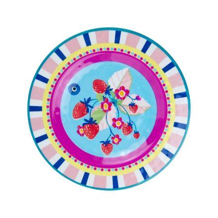 Mamma Mia Çilek Desenli Tabak  21,5 cm