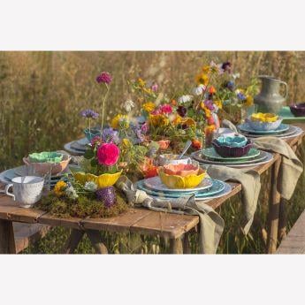 Mor Seramik Servis Kasesi 17 Cm Flora