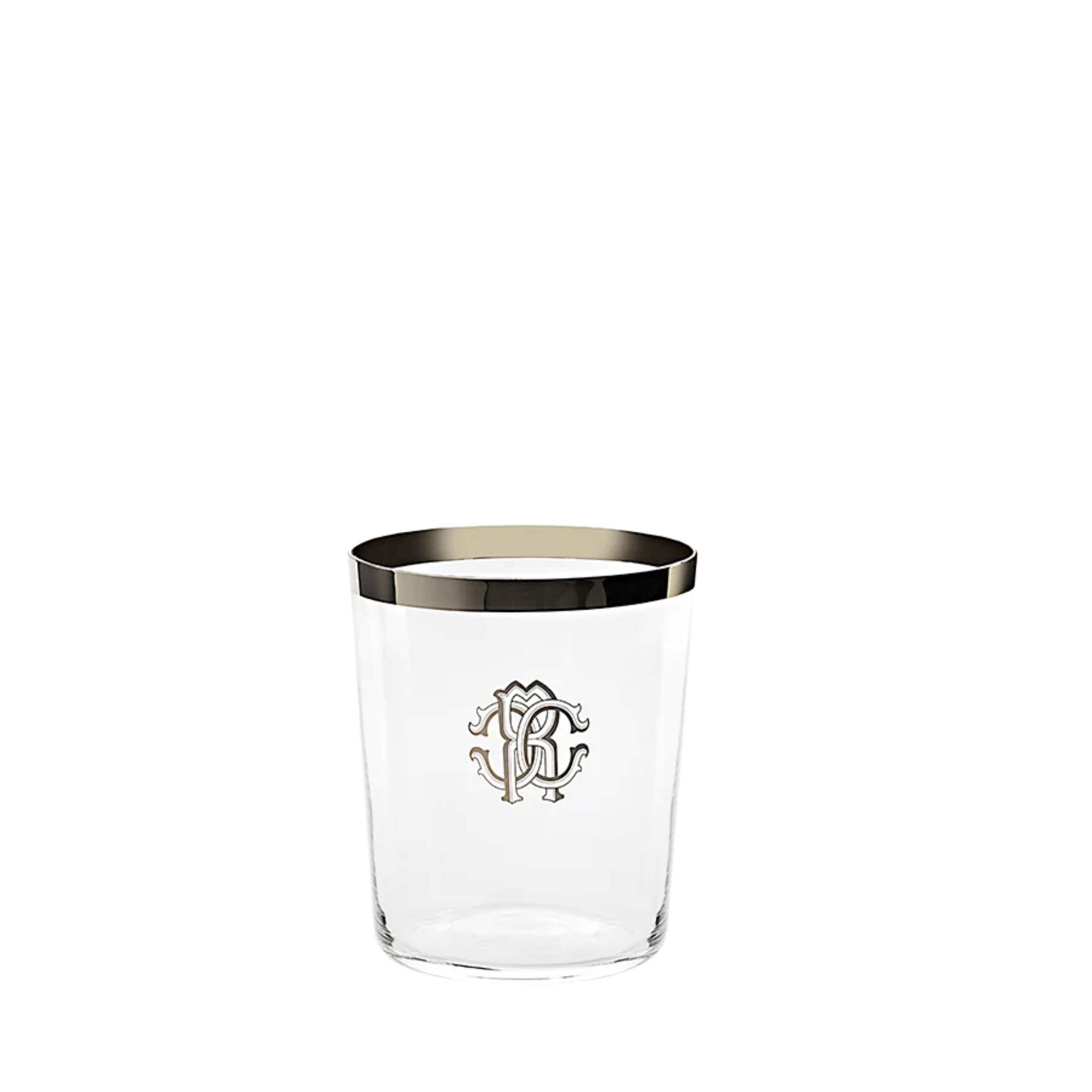 New Monogram Platin Dekorlu Kristal Su & Meşrubat Bardağı