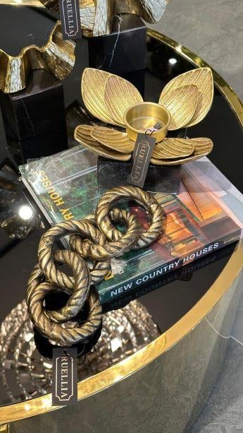 NİLÜFER MUMLUK SİYAH/GOLD
