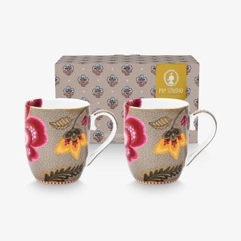 Pip Studio Haki Porselen Kupa Seti 145 Ml