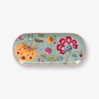 Pip Studio Mavi Porselen Servis Tabağı 33,6X15,5 Cm
