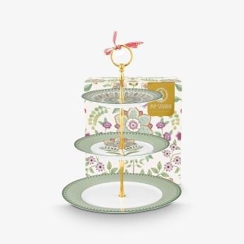 Pip Studio Yeşil Porselen Kek Standı 26,5 Cm